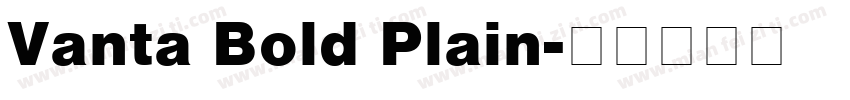 Vanta Bold Plain字体转换